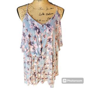 William Rast Racerback Flowy Top Womens SZ Med Soft Girl Casual Summer Layered